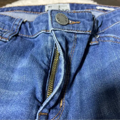 William Rast Ankle Skinny Raw Hem Grommet Jeans