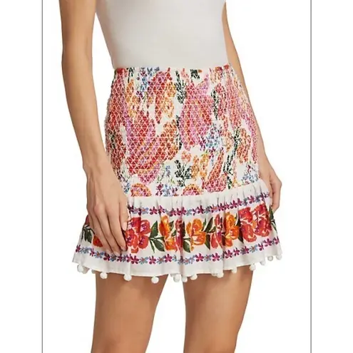 Farm Rio Spring Bananas Smocked Mini Skirt