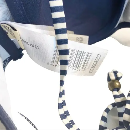 Timeout ᯾ Nautical Print Bandeau Bikini Top ᯾ Navy White Anchors + Stripes