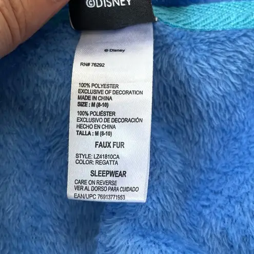 Disney  Stitch One Piece Pajama Costume Adult Sz M Hooded Cosplay Comfy Kawaii