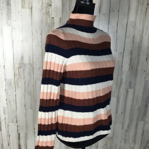 Madewell  Evercrest Striped Mockneck Sweater Blouse