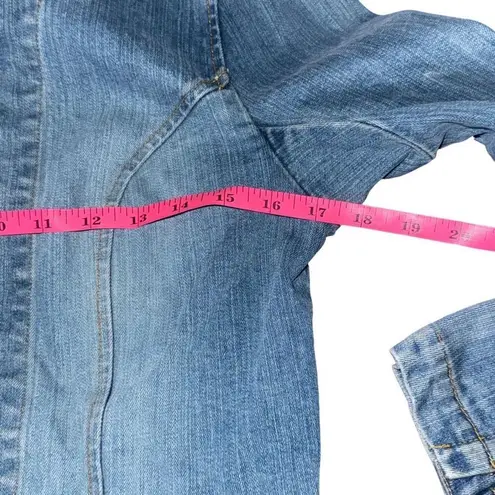 INCāInternational Denim Eyelet Women's Jacket XS SM Blue