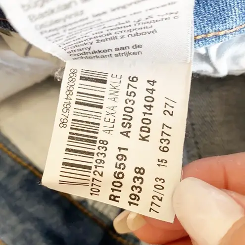 Mavi Jeans Medium Wash Alexa Ankle Skinny Jeans Blue Size 26