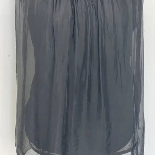 Pinto Ranch Silk Tank Top Womens Black Western Made in Italy Ajah Size Medium