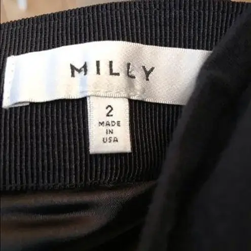 Milly Black & Blue Tweed Mini Skirt