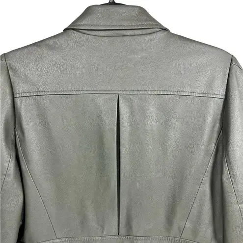 Maeve Anthropologie Kellie Faux Leather Trench Coat Size 8