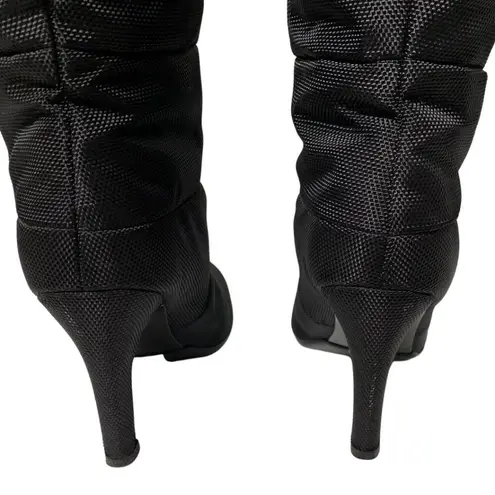 NWOT United Nude Bubble Hi Black Boot Women's 39 8.5 Quilted Knee High Heeled