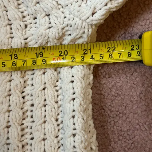 Aerie  Cable Knit Quarter Zip Sweater XS Crochet Long Sleeve Oversized turtleneck