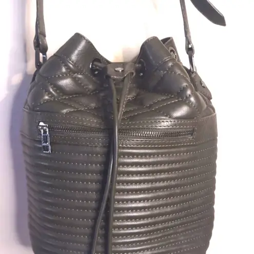 Zadig and Voltaire Bucket Drawstring Shoulder Bag Green