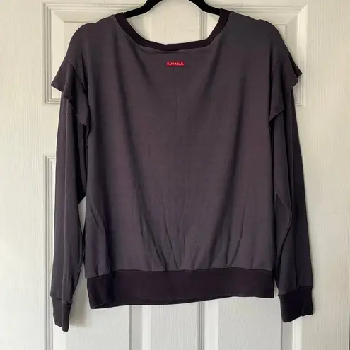 Hard Tail Lightweight Ruffle Trim Sweatshirt