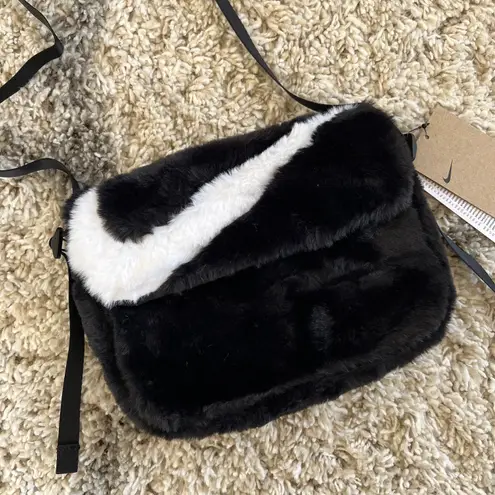 Nike NWT  Sportswear Futura 365 Faux Fur Crossbody Bag