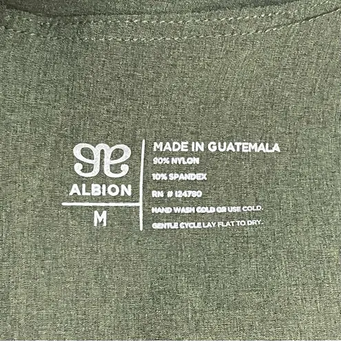 ALBION FIT Albion Going Places Cap Sleeve Athleisure Dress Heather Green Size Medium Tall