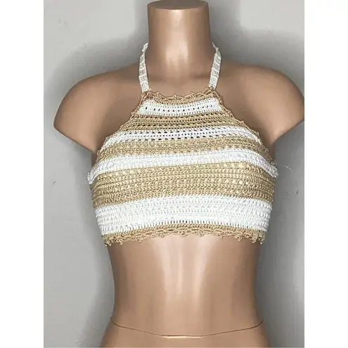 PilyQ New. crochet bikini top.Small. Retails $118