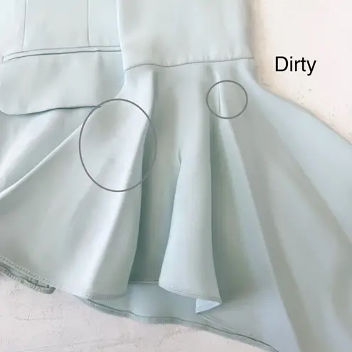 VINTAGE ESCADA SILK Light Blue Blazer Drapped Flared Sleeves Sz 40 NWT