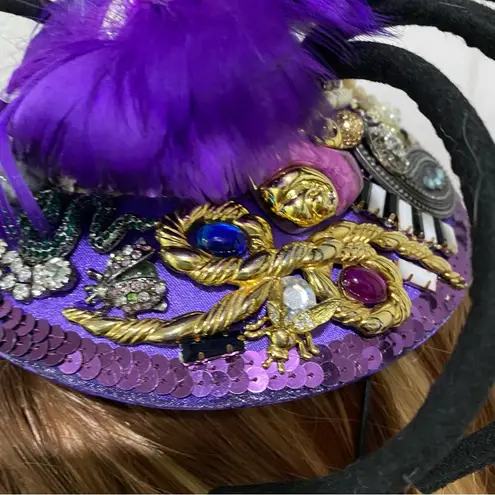 Customized Embellished Spider Fascinator Hat Halloween Costume Hat
