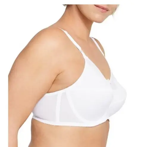 Bali 38DDD [E] Flower Underwire Unlined Full Coverage Bra 0180 in White