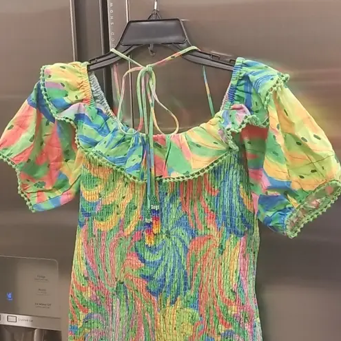 Farm Rio ππ Neon Banana Mini Dress Medium NWT