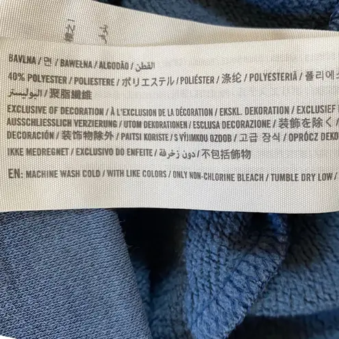 Y2K Hollister Blue Tie Dye Logo Hoodie Sweatshirt Women's Small Pullover Comfy