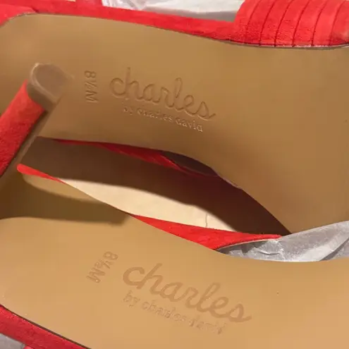Charles by Charles David NWT Coral Slip On Strappy Heels -  Sz 8.5