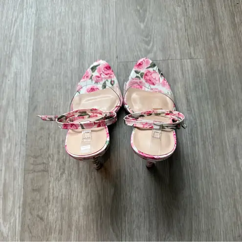 New Floral Stiletto Heels in Pink: Size 35 Pink thumbnail 9