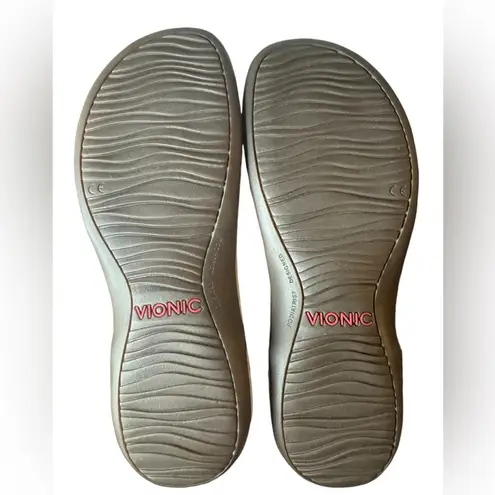 Vionic Kirra Metallic Bronze Thong Sandal Size 7