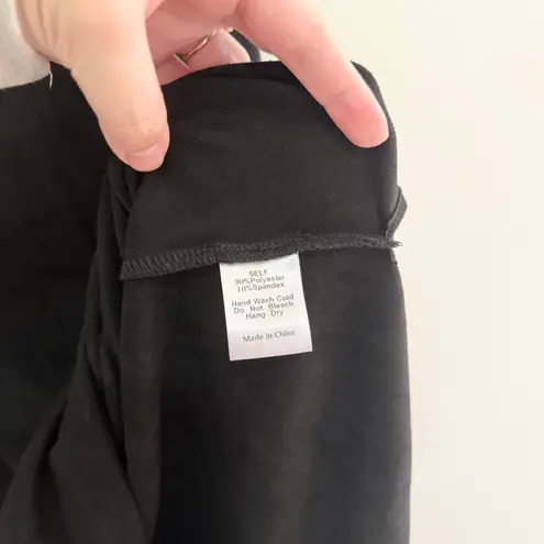 Mod Ref Black Faux Suede Midi Dress