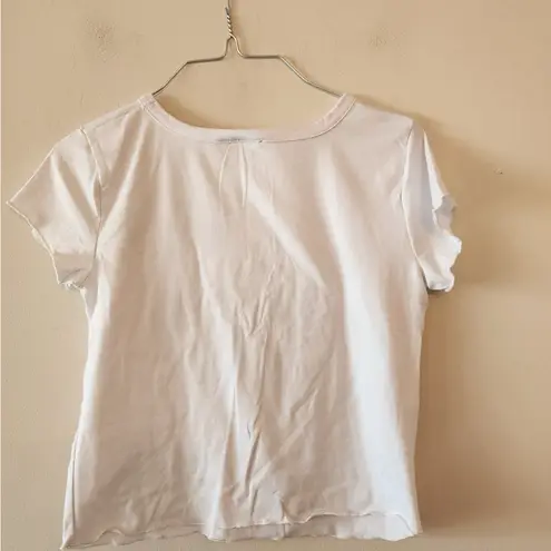 Ruby and lace white crop top western cowboy shirt size medium - Image 4