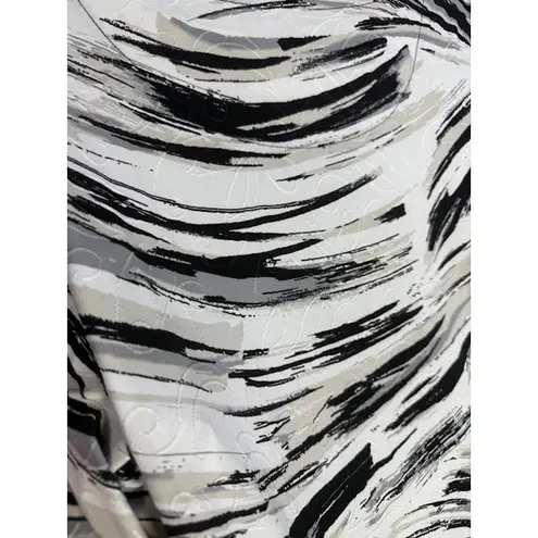 JM Collection Top Women's Size Large Art to Wear Brush Strokes Abstract Textured