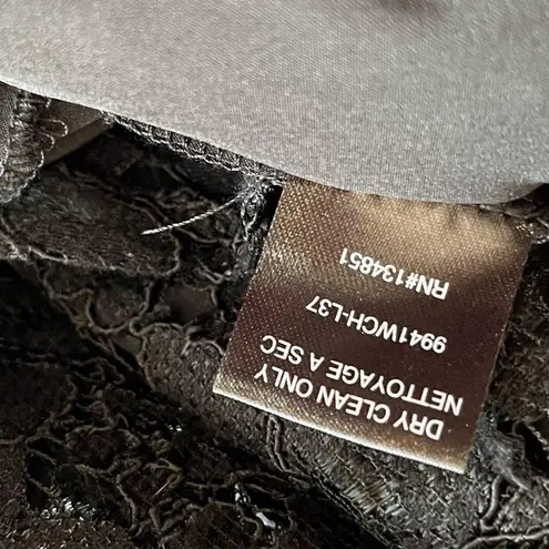 WAYF Dress Black Lace Long-Sleeve Say It Out Loud V Neck Mini Sz M EUC Nordstrom