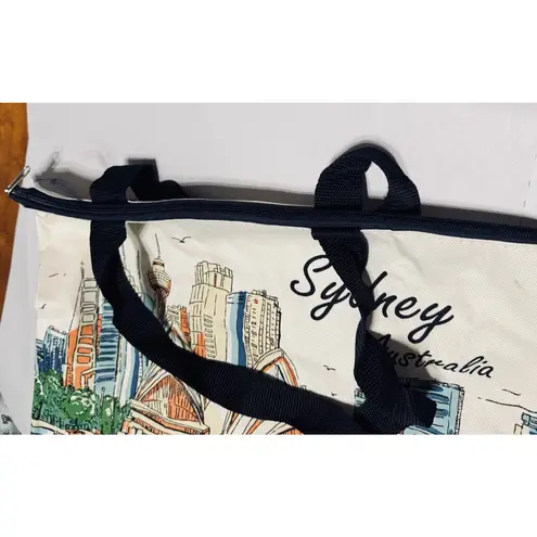 Sydney Australia Souvenir Tote Bag Canvas zippered Opera House Harbor travel
