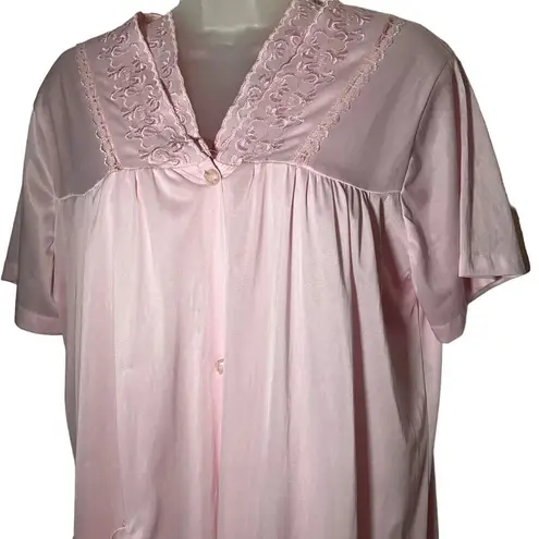 Blair Women's Pink Nightgown & Robe Set Size small s nylon