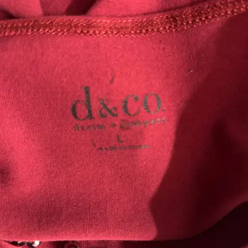 Denim And Co Womens Tunic Blouse Size L Wine Fall Modern Twist Classic Silhoutte Red Size L