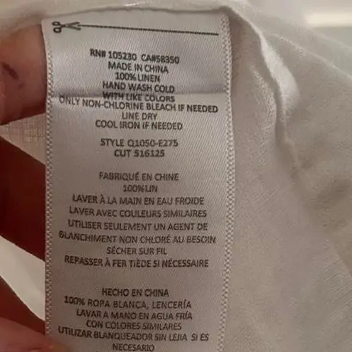 Equipment Knox White Linen Lace-Up Poet Blouse – Effortless Coastal Chic small