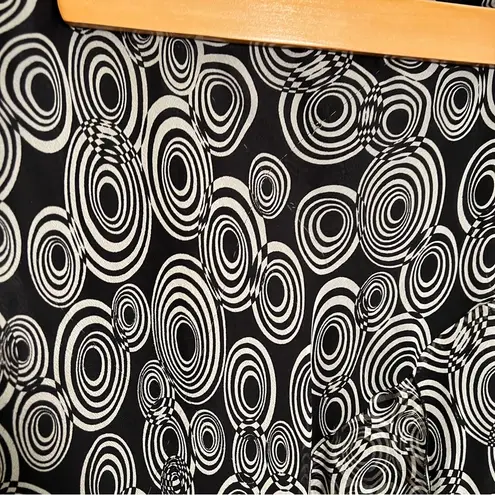 Allison Taylor Vintage Asymmetric Skirt Black Gray Circles XL