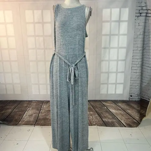 Gap  Grey knit casual Sleeveless tie waist Jumpsuit Size XXL