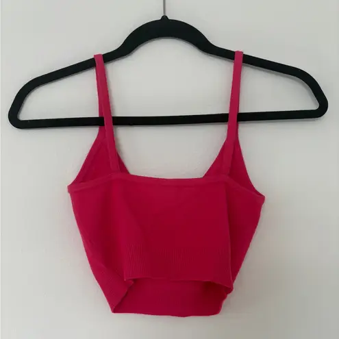 Intermix Carly Crop Cami Pink Barbie Style Rib Top