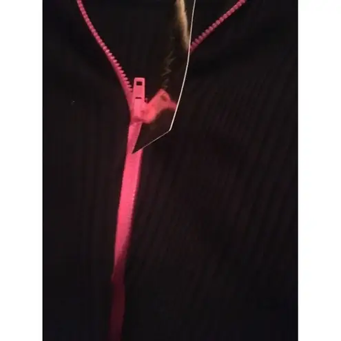 Nicki Minaj Women's Juniors Black / Pink Zip Up Sweater Cropped Size XL
