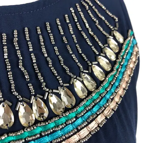 PaperMoon Navy beaded Boho dress size M