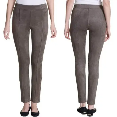 Andrew Marc Women's Taupe Super Soft Stretch Faux Suede Pull On Pants Size Small