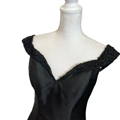 Mac Duggal Shiny Satin Mermaid Dress Long Ball Gown Prom Party Women’s Size 10