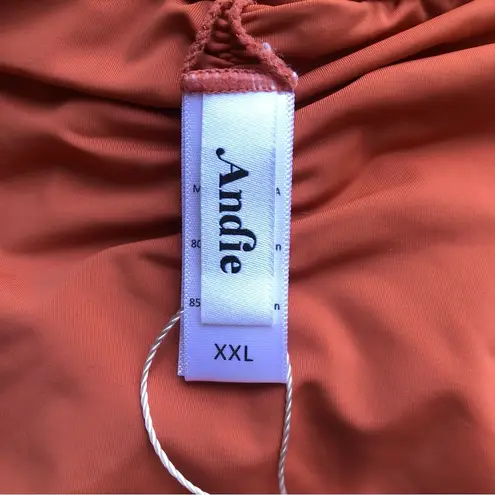 ANDIE NWT The Symi Sustainable High Leg Cut Low Rise Bikini Bottom Cedar XXL