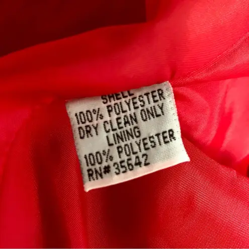 Vintage 80s 90s Morgan Miller Red & Black Blazer Shoulder Pads Gold Buttons sz M Size M