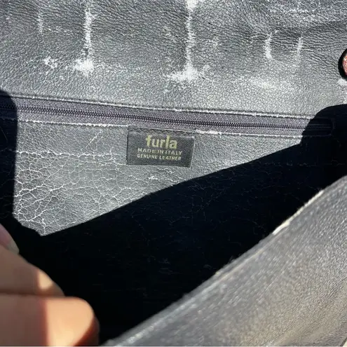 Furla Vintage Leather Bow Crossbody Bag