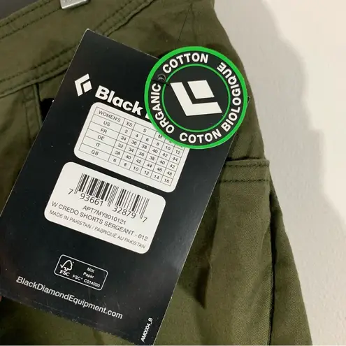 Black Diamond NWT  Credo Sergeant Dark Green Shorts