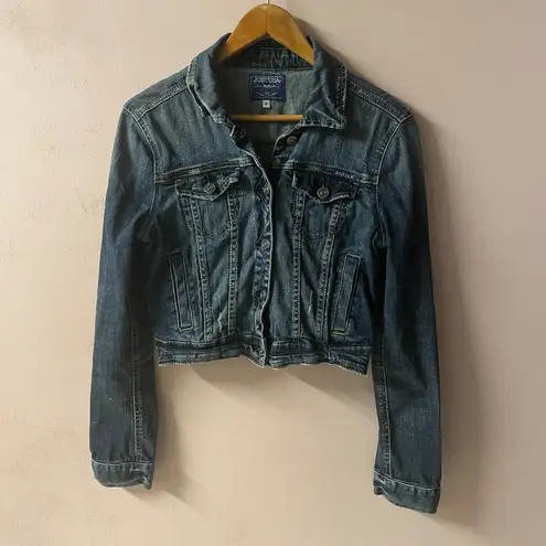 Just USA Cropped Denim Jacket Size S GUC