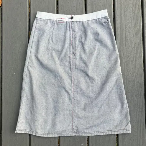 Horny Toad Gray godet pleated skirt Y2K preppy light academia office siren 2000s professor