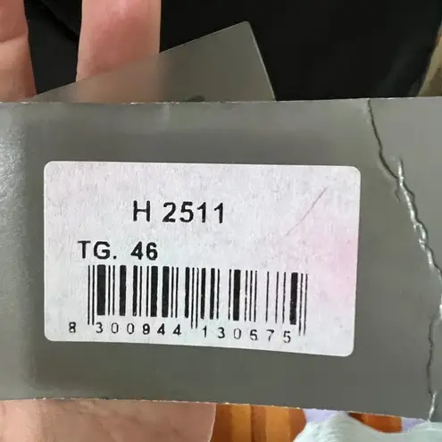 Italian Black Midi Bodycon Dress by Punto E Virgola NWT Glam Goth Size undefined