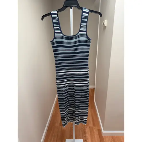 Design History NEW NWT Striped Rib-Knit Tank Dress Blue size Medium