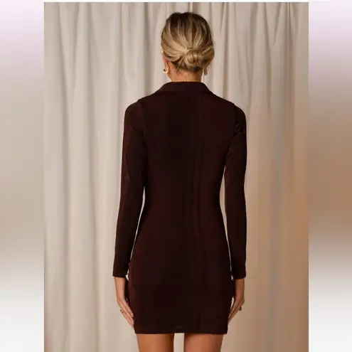 Peppermayo NWT Ring My Bell Mini Dress - Choc Brown Size 10
