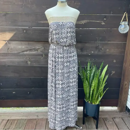 Bobeau  Strapless‎ Maxi Dress | Boho Print | Size Medium - Image 3